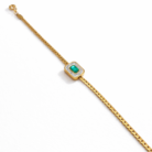 Royal Emerald Gold Chain Bracelet