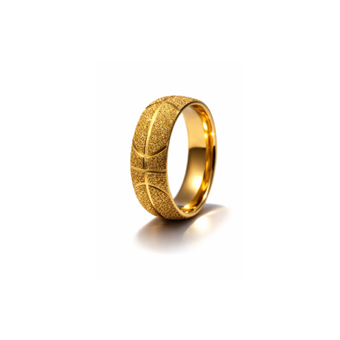 Basketball-Inspired Textured Ring