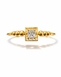 Gold Radiant Cut Bezel Bracelet