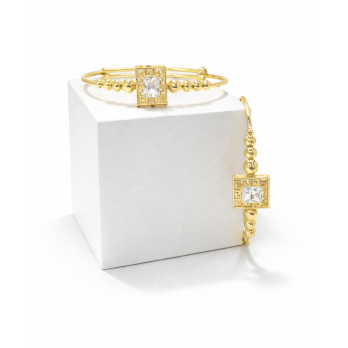 Gold Radiant Cut Bezel Bracelet