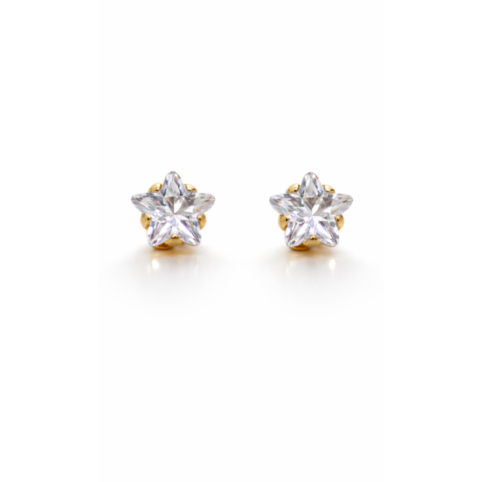 Star-Cut Zirconia Gold Studs Star-Cut Zirconia Gold Studs
