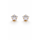 Star-Cut Zirconia Gold Studs