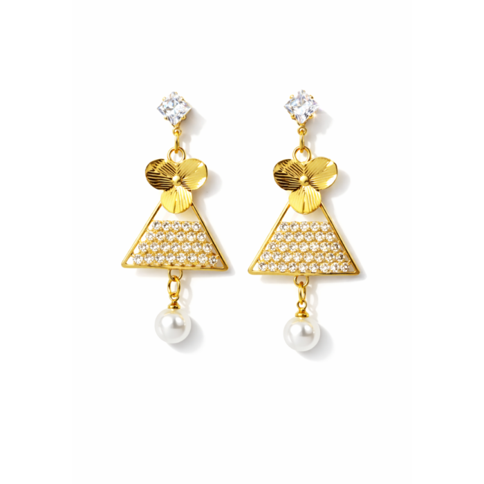 Zircon Studded Drop Earrings Zircon Studded Drop Earrings