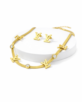 Louis Vuitton style jewelry set