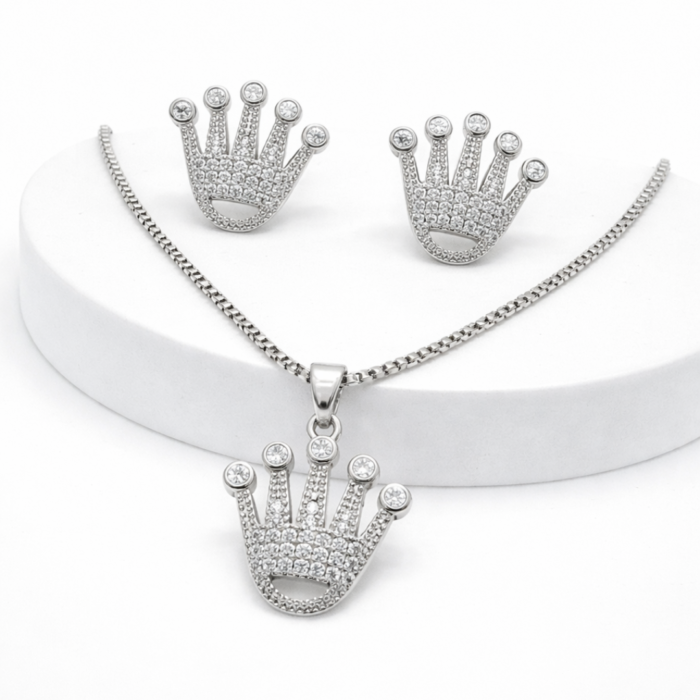 Royal Crown Crystal Jewelry Set