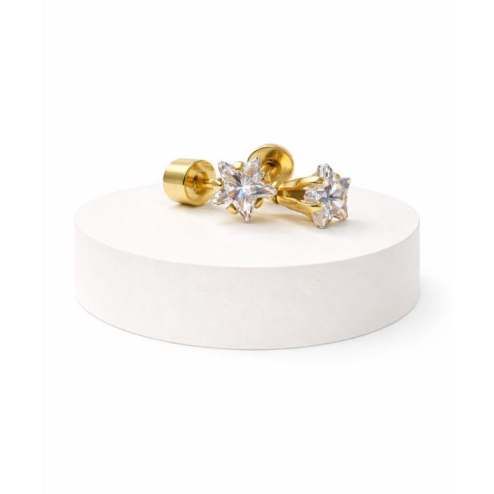 Star-Cut Zirconia Gold Studs Star-Cut Zirconia Gold Studs