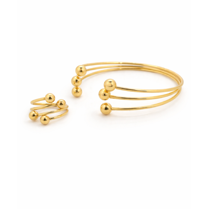 Golden Spiral Cuff & Ring 2